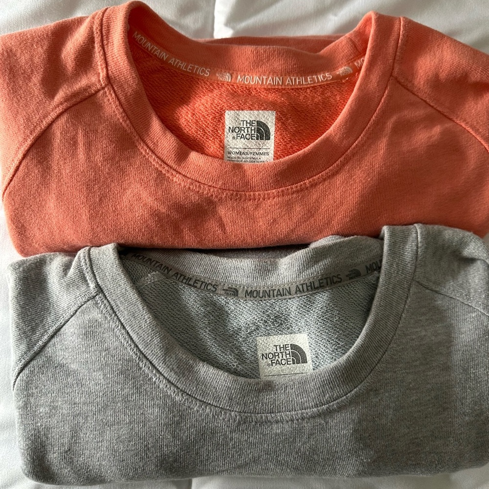 Lot of 2 The Northface X Mountain Athletic pullover sweatshirt. (T)